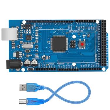 Imagem de YELUFT Placa Mega R3 Atmega 2560 Com Cabo Usb, Placa De Desenvolvimento Mega 2560 R3 Compatível Com Arduino
