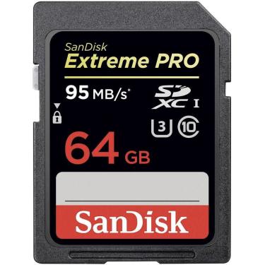 Imagem de Cartão de Memória sdxc 64GB Sandisk Extreme Pro Classe 10 95MB/s