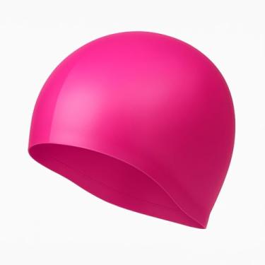 Imagem de Touca de Natação em Silicone, Profissional, Alta Durabilidade, para Piscina e Hidroginástica (ROSA)