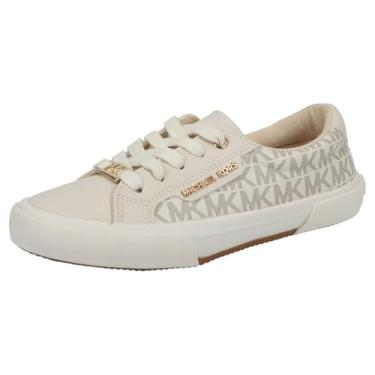 Imagem de Michael Kors Tênis feminino Izetta Regent, Baunilha/Mocha, 12 Little Kid