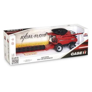 Imagem de Usual Brinquedos Colheitadeira Axil Flow – Miniatura Agrícola Vermelha, Molinete Giratório, Pneus Emborrachados, Eixo Direcional, Cabine Translúcida, 29 cm