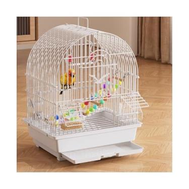 Imagem de Gaiola de pássaro, gaiola de papagaio, villa ecológica especial, gaiola de voo grande para uso doméstico (branca)