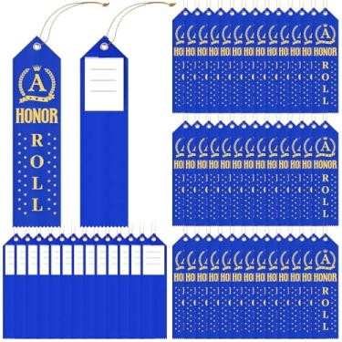 Imagem de Tingjoo 50 fitas de rolo de honra a granel 20 x 5 centímetros Honor Roll Award Prêmio fitas com cartão e cordão estilo marcador de página prêmios para atividades de classe eventos escolares