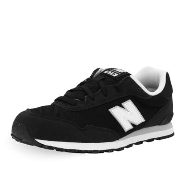 Imagem de New Balance Tênis infantil 515 V1 com cadarço, Preto/branco, 5 Wide Big Kid