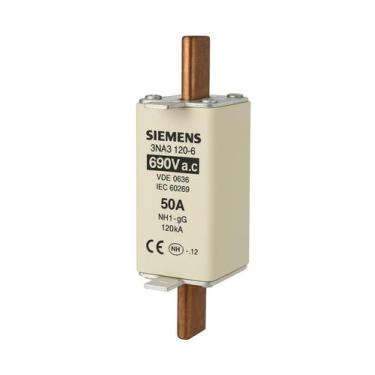Imagem de FUSIVEL RÁPIDO SIEMENS 3NA3 120-6 50A 690V 120kA