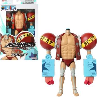 Imagem de Boneco Articulado Franky One Piece Anime Heroes 15cm Bandai