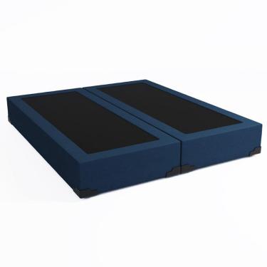 Imagem de Base para Cama Box Queen Joe Linho (36x158x198) Azul Marinho