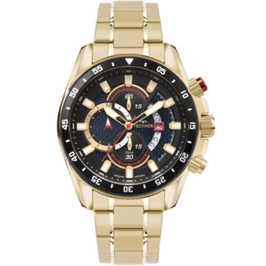 Imagem de Relógio technos masculino ts carbon original oferta dourado os1abq/1a