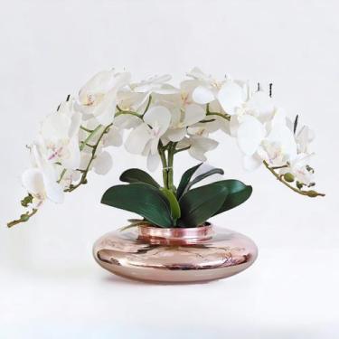 Imagem de Arranjo de Mesa Com 4 Flor de Orquídea Vaso cor Rose - La Caza Store