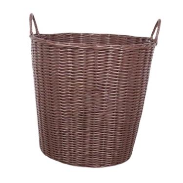 Imagem de DimyFew Cesto de Roupa Suja, Organizador de Brinquedos, Cesto de Vime Sintético, Cesto de Tecido para Quarto, Banheiro, Travesseiros E Brinquedos, L
