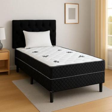 Imagem de Cama Box Conjugada Solteiro com Painel - Fábrica de Tudo