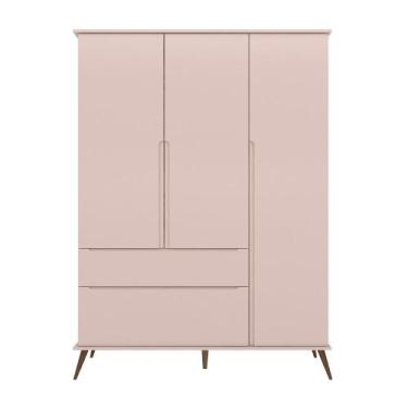 Imagem de Guarda Roupa Infantil Tina 131cm 100% MDF Rose Semi Brilho - sallar ho