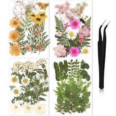 Imagem de Flores prensadas Nuanchu Dried Flower Crafts com pinça 68 unidades