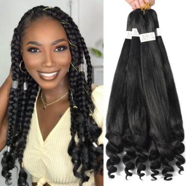 Imagem de Braiding Hair Goddesty, pré-esticado, francês encaracolado, 20 polegad