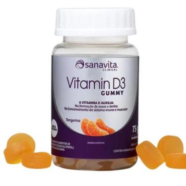 Imagem de Vitamina d3 gummy c/30 goma sabor tangerina -sanavita