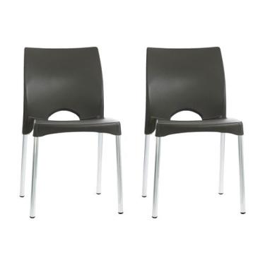 Imagem de Kit 2 Cadeiras de Design Boston Exterior - Garden Life, Preto