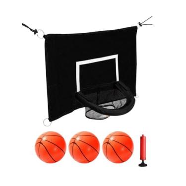 Imagem de rockible Mini cesta de para trampolim, universal, com rede de brinquedo infantil jardim à prova d'água com bomba e 3 de indoor, Estilo f