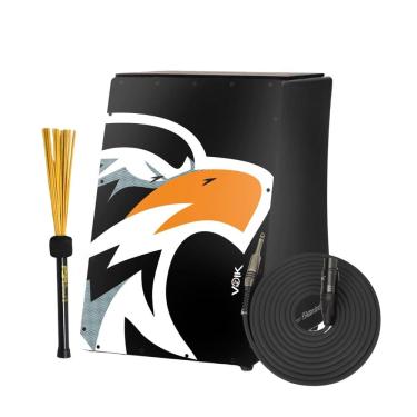 Imagem de Cajon Elétrico Preto Com Vassourinha Standard C80 AG Voik By FSA