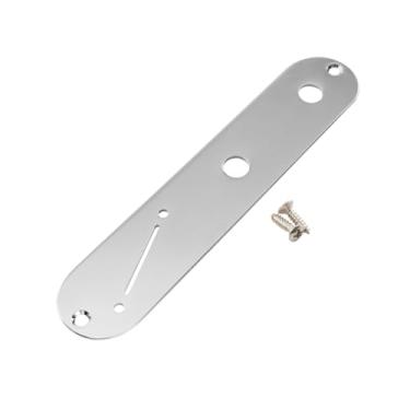 Imagem de ROZILO Placa de controle Telecaster de 32 mm com furos de panela de 25/162.6 cm de diâmetro para guitarra Telecaster Chrome