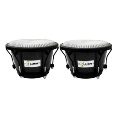 Imagem de Conga Compacta Slim Folheado Preto Sparkle Preto Ferr Preta 10¹/²" E 11¹/²" Pele Fiber...