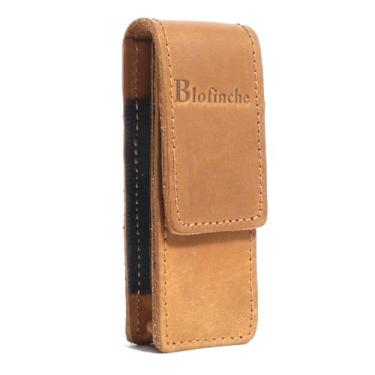 Imagem de Blofinche Capa multiferramenta de couro genuíno para Leatherman Gerber coldre masculino multiferramenta organizador de cinto EDC (marrom)