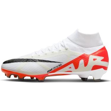 Imagem de Nike Cano Alto de Futebol Masculino, Crimson brilhante, branco, preto, 6