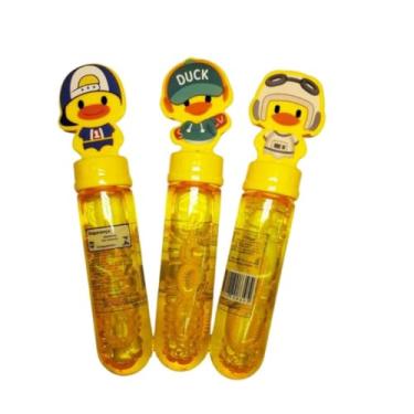 Imagem de Bolha de Sabão Infantil Tubo Amarelo com Tampa Pato Divertido – Brinquedo para Festas, Brincadeiras e Lembrancinhas (Patinho)