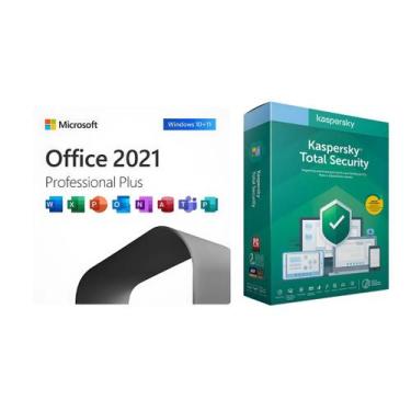 Imagem de Combo Kaspersky Total Security 5 Usuários 1 Ano e Office Professional 