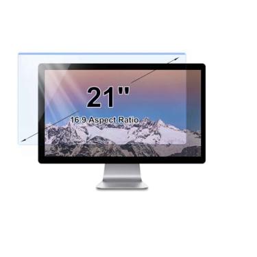 Imagem de LYLSMGS Capa protetora de tela com luz azul antirreflexo de 21 polegadas para monitor widescreen 16:9, monitor de computador removível antiarranhões, painel de filtro de proteção ocular de