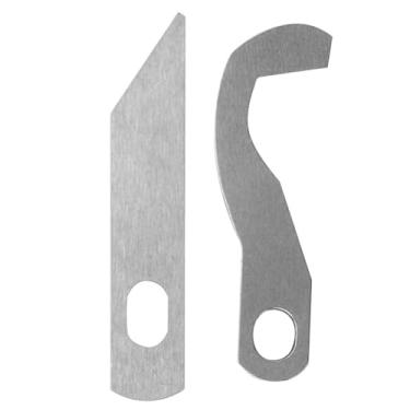 Imagem de HEEPDD Máquina de Costura Overlock Knife Conjunto, Lâminas Superiores e Inferiores Duráveis Ferramentas de Corte de Precisão Ajustadas para Alfaiates Artesãos e Entusiastas de Bricolage