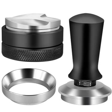 Imagem de Reoszeank Kit de acessórios de café expresso de 54 mm, ferramenta de distribuição de expresso, conjunto de funil de dosagem e adulteração calibrado com mola, nivelador de distribuidor de café serve