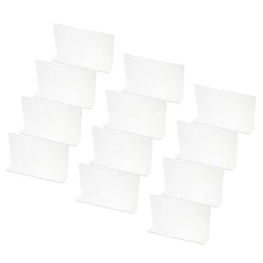 Imagem de PATIKIL Pacote com 12 divisórias de prateleira para organização de armários, 19 x 3 x 12 x 12 cm, separador de armário de acrílico, prateleiras de armário de cozinha, bloqueador para quarto, cozinha