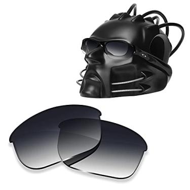 Imagem de ToughAsNails Lentes de reposição para óculos de sol Oakley Flak Jacket - HyperVision Plus Cinza Gradiente - Polarizadas