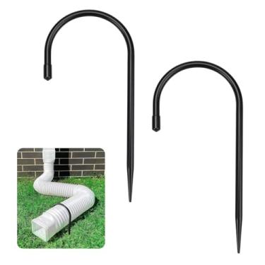 Imagem de BLSGBUIDING Pino de fixação de extensão de calha de chuva - mantém firme em chuva e vento fortes|direciona a água para longe da fundação|Construção de ferro durável, fácil instalação sem perfuração