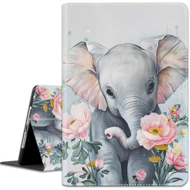 Imagem de Capa para iPad 9,7 5ª/6ª geração (2017/2018)/iPad Air 2/Air 1, capa com suporte de couro PU multiângulo com função hibernar/despertar automática para iPad 9,7 polegadas 2018 2017, linda flor de