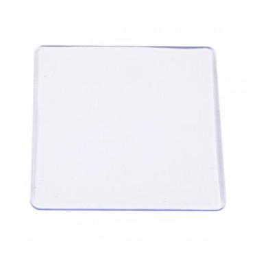 Imagem de Kit Base Acrílica Quadrada 100 Uni 5cm + 100 Uni Espiral Transparente 