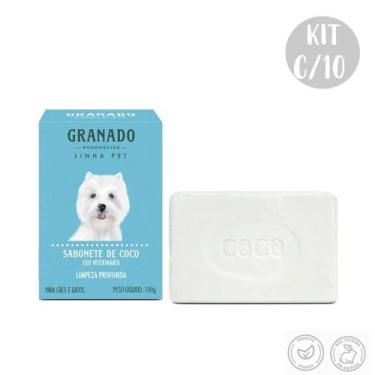 Imagem de Kit c/10 Sabonetes em Barra Pet Coco Limpeza Profunda 100g Granado