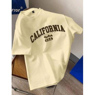 Imagem de Camisetas Masculinas Camisa Estampada California Usa Casual - crushed,