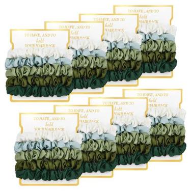 Imagem de Bridesmaid Scrunchies CEELGON Satin Soft Hair Ties, pacote com 8