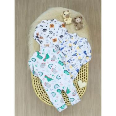 Imagem de Trio Macacão de Soft Bebê com Zíper Inteiro Fácil de Vestir Sortido - 