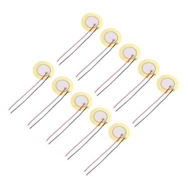 Imagem de uxcell 10 discos piezoelétricos 31 mm acústico captador transdutor microfones trigger buzzer bateria guitarra