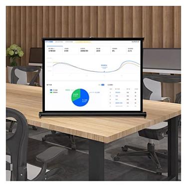 Imagem de Tela de projeção dobrável de mesa, tela de projetor portátil para uso no escritório/conferência/escola, telas de filmes de home theater, proteger os olhos das crianças, 16: 9-20 polegadas