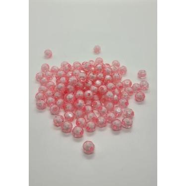 Imagem de Missanga sextavada 8mm com miolo para Customizar Terço Pulseiras e Col