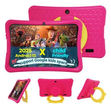 Imagem de Tablet DigiLand 10.1" 6 GB RAM 32 GB ROM Android 15 rosa