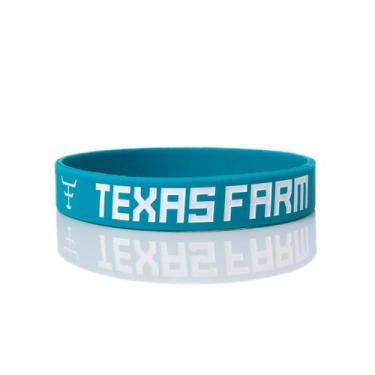Imagem de Pulseira De Silicone Infantil Texas Farm - Plmini002 - Turquesa, Único