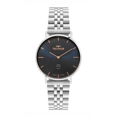 Imagem de Relógio Technos Masculino Ref: 2025luh/1a Slim Prateado
