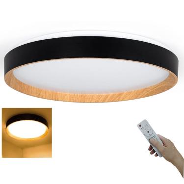 Imagem de Luminaria Plafon LED 3 Tons Controle Remoto Iluminaçao Comercial Residencial Moderno Decorativo Ambiente