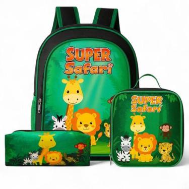 Imagem de Mochila Infantil Menino Masculina Escolar Bolsa Grande + Lancheira Tér
