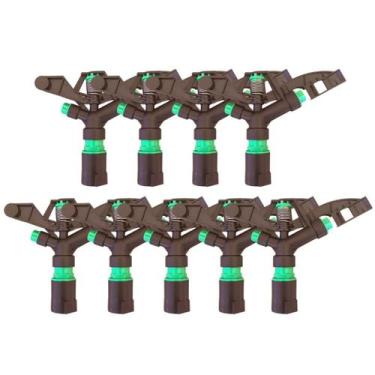 Imagem de Kit 9 Un. Aspersor De Impacto 1" POL irrigador canhão alcance até 30 m