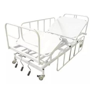 Imagem de Cama Hospitalar Manual Manivela C/ Elevação De Altura - Supra Steel